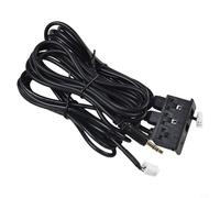 Desiumite Car Dual USB + AUX Audio Interface Panel Adapter with 145 cm Extension Cable for Dashboard Flush Mount - ABS Black Fixed Socket, 4-Pin + 6-Pin Wiring Compatibil