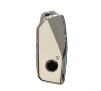 Desiumite Car Key Case Cover Shell Compatible with i7 G07 LCI iX I20 For X1 U11 7 Series G70 G09 For XM U06 G81 Keyless Accessories(White)
