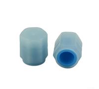 Desiumite Car Tire Valve Stem, Luminous Fluorescent Blue Covers for Wheels, ABS Material, 16x12mm, Leak-Proof Rubber Seal, Fits Standard Valves, 4/8/16-Pack(16pc)