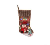 Desiumite Christmas Stocking With Lights For Holiday Party Favor, Large Cloth Stocking Suitable For Festive Decoration In Various Venues(M3-26 The Snowman)