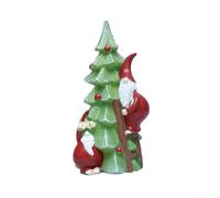 Desiumite Christmas Tree Climbing Santa Claus Resin Holiday Ornaments Desktop Ornaments Winter Home Decor Indoor Display Decorations(Green)