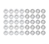 Desiumite Clamping Discs for Heat Protection Plate & Locking Washers Hood Mounting Kit - 40-Piece Steel Thermal Shield Clamp Set (20 Star + 20 Flower) Compatible with Vol