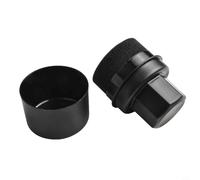 Desiumite Curved & Flat Tire Sponge Brush for Wheel Polishing and Waxing - High-Density Foam Applicator Pad, 8.5 x 8.5 x 12 cm, Scratch- Tire Dressing Tool for Cars -(Black trim)