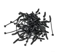 Desiumite D Rig Aligners for Carp Fishing, Rubber Hook Sleeves in Black, Size Options 26mm/32mm/36mm, 10/20/50pcs Pack(L 50pcs)