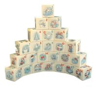 Desiumite DIY Christmas Calendar Box Set Paper Storage Box Holiday Countdown Box Collection Decorative Display Storage Box 24 Sets 7X7x7 Cm(24 ice blue)