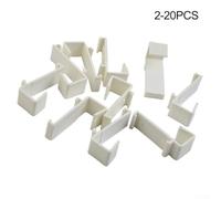 Desiumite Double Roller Blind Clamp Carrier for Sash Without Drilling, 17mm Width, White Plastic Bracket Holder, Pack of 20(2pcs)