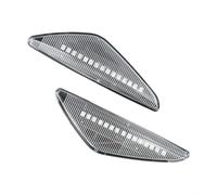 Desiumite Dynamic Flow Side Turn Signal Light for BMW X3 F25 X5 E70, | Smoked Black & Transparent ABS Fender Marker Lamp, Yellow Blinker Indicator Pair(Transparent)