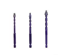 Desiumite Eccentric FourFlute Drill Bit With Spiral Triangle Design For Glass Tile Drilling And Punching 6 12mm Carbide Steel Alloy For Precise Positioning(6+8+10mm)