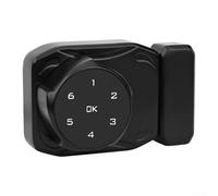Desiumite Electric Password Code Glass Cabinet Lock with Touch Panel Keypad, Built-in Rechargeable Battery and Low Voltage Alarm, Compatible with 3-12mm(Type C Black)