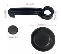 Desiumite Exterior Door Handles and Tailgate Handle Cover Trim for Wrangler JK JKU 2007-2018, Black ABS Protection for Scratch Resistance, For Easy Tape-On Installa