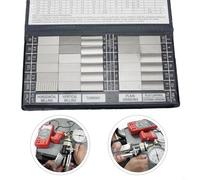 Desiumite Exterior Roughness Comparison Sample Block Ra 0.05-12.5 Ra Value Finish Tester for Machined Parts, 30-Piece Set with Calibration Standards for Turning
