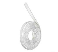 Desiumite Flat Stove Rope 10Mm X 3Mm Glass Seal Fire Rope For Oven Kiln Chimney Doors Seals, Fiberglass Gasket Rope High Temperature Resistant Material(250CM)