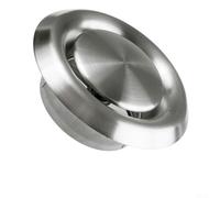 Desiumite Flexible Stainless Steel Round Vent Grille Cover 100mm 125mm 150mm Airflow and Exhaust Valve Control for Wall and Ceiling Duct Ventilation in Bathroo(150mm)