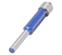 Desiumite Flush Trim Router Bit with 6.35mm Shank, Double Bearing Woodworking Milling Cutter for Pine Solid Wood MDF Particle Board, 1/4 Inch Shank Face Mill(B)