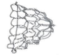 Desiumite Galvanized Steel Basketball Net with Dual-Tone Silver & Gold Chain Design for Standard Hoops - Long lasting Outdoor/Indoor Use, For Easy Push-Button(Silver)