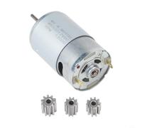 Desiumite Gearmotor for Kids Electric Car with 10 Tooth and 12 Tooth Gear, High Torque Low Speed Motor Compatible with RS550 RS390 RS380 RS555 6V 12V 24V(550 12V 12000rpm)