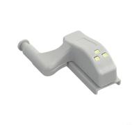 Desiumite LED CABINET HINGE LIGHT 0.25W ABS MATERIAL IN GREY WITH INTEGRATED SENSOR FOR AUTOMATIC DOOR ACTIVATION, BRIGHT 3PCS SMD3528 WHITE OR WARM LIGHT FOR KITCHEN (White light)