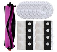 Desiumite Main Brush Mop Cloths and Large Capacity Dust Bags Kit for Vacuum Cleaner, Nylon Plastic Filter Paper Microfiber Non-Woven Accessories for Thorough Floor Care(B)