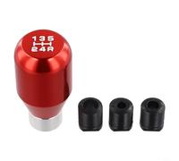 Desiumite Metal 5-Speed Manual Shift Knob with 8mm/10mm/12mm Thread Adapters, Chrome Finish Racing Style Gear Shift Handle for Most Cars, 76mm Height, 40mm Diameter(Silver)