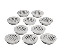 Desiumite Metal Cabinet Cupboard Round Air Vent Grill Cover For Ventilation Ducting Enhances Airflow In Enclosed Spaces With Stainless Steel Mesh Design(Silver 35mm)