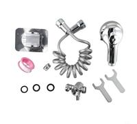 Desiumite Mobile Shower Attachment Having Soft Scalp Brush and 98ft Flexible Coil Hose for Sink or Bathtub Simple Place with Tap Adapters Copper and Abs Ma