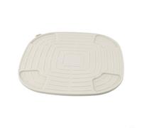 Desiumite Non Slip Heat Resistant Silicone Mat For NJ Crispi FN101 Air Fryer Protector With Ventilation Grooves Oil Containment Ridges 10.6x10.6 Inch Dishwasher Safe(white)