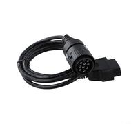 Desiumite OBD2 Diagnostic Adapter Cable 10 Pin to 16 Pin for ICOM-D, Compatible with For ELM327, For OBDLink, For MotoScan, D, P, K-Line, 1.5M Black ABS Cable
