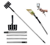 Desiumite Paint Spray Shield Holder with Adjustable Rotation and 47 Inch Telescopic Pole for Ceiling Corner and Trim Painting Compatible with Multiple Board Materials