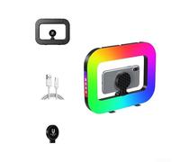 Desiumite Portable Handheld Ring Light with 15W Output, USB-C Charging, Color Temperature for Selfies, Live Streaming and Outdoor Photography(B)