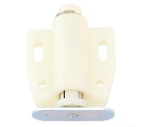 Desiumite Push To Open Magnetic Cabinet Latch Catch for Wardrobe Doors, Touch Release Door Closer with ABS Plastic Round Design, Compatible with Kitchen and(Beige)