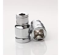 Desiumite Ratchet Converting Adapter Set for Chrome Sockets Compatible Hex Bit Holder 6piece Socket Vanadium Steel Device Having a Quarter 3 Over 8 1 Over 2 Sizes for Having Screwdriver(/2 * 8mm)