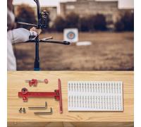 Desiumite Recurve Bow Sight T-Type Metal Aiming Sight for Competitive - Aluminum Alloy Construction, 15 x 13 x 8 cm, Red/Black/Blue(Red)