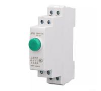 Desiumite Red/Green DIN Rail Mount Button Switch for AC/DC 24V Circuit Control, IP20 Rated Industrial Starter and Contactor Control Device, Compact 84x68x45mm Plastic Hou(Red)
