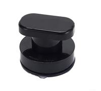 Desiumite Reusable Glass Door Handle with Strong Suction Cup for Bathroom Kitchen Heavy Duty 5kg Load No Drill Installation Compatible with Glass Tiles Mirrors(Black trumpet)