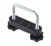 Desiumite Roof Rack Clamp U-Bracket with Locking Nut for Roof Box Mounting - Removable Rod, 6 cm & 8 cm Sizes, Heavy-Duty Metal and PP Construction, Fit for Car(6 CM)