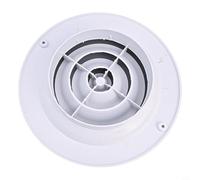 Desiumite Round Air Vent Cover Adjustable Ducting Ceiling Wall Mounted ABS Ventilation Outlet White Indoor Exhaust Bathroom Kitchen Office 250Mm 300Mm 310Mm(250)