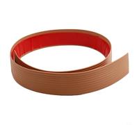 Desiumite Self- Rubber Floor Transition Strip 3.3 FT Long for Door Threshold Ramp Wheelchair Reducer Leveler - Black/Grey/Shallow Brown/Dark Brown(Shallow brown 1m)