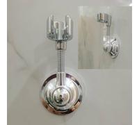 Desiumite Shower Head Holder for RV and Camping with Swivel Bracket, Suction Cup Mount, Supports up to 4.5 kg, Silver/Chrome Finish, Compact Travel-Friendly Design