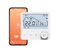 Desiumite Smart Temperature Controller For Gas Boilers, Voice Assistant Integrated App, Remote Weekly Programmable Schedule, Wall-mounted Thermostat, Home Office Hotel(Without WIFI)