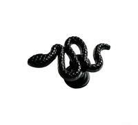 Desiumite Snake Shape Zinc Alloy Cabinet Pull Handle for Children Room Furniture, Vintage Style Drawer Knob in Antique Gold, Silver, Black, Bronze (Pack of 1)(black)