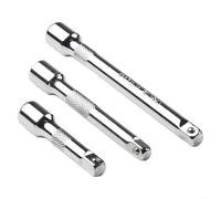 Desiumite Socket Wrench Set 50mm 75mm 100mm Wobble Adapter 3piece Set Compatible Having a Quarter Drive Tools 1/4 Inch Chrome Vanadium Steel Extension for Bar