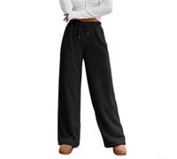 Desiumite Soft Thermal Pants Women Drawstring Winter Wear | Soft thermal fabric, straight leg style, full length coverage, ideal for lounging, winter warmth