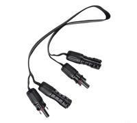 Desiumite Solar Extension Cable, Flat PV Panel Connector Adapter Flexible Extension Wire Copper Core DC 1500V Photovoltaic System Connecting Wire 0.5m