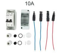 Desiumite Solar Panel Circuit Breaker DC/AC 30A IP65 Waterproof Quick Wiring Miniature Junction Box With Thermal Overload Short-Circuit Protection(10A)