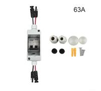 Desiumite Solar Panel Circuit Breaker DC/AC 30A IP65 Waterproof Quick Wiring Miniature Junction Box With Thermal Overload Short-Circuit Protection(63A)