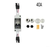 Desiumite Solar Panel Circuit Breaker DC/AC 30A IP65 Waterproof Quick Wiring Miniature Junction Box With Thermal Overload Short-Circuit Protection(40A)