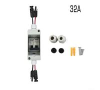 Desiumite Solar Panel Circuit Breaker DC/AC 30A IP65 Waterproof Quick Wiring Miniature Junction Box With Thermal Overload Short-Circuit Protection(32A)
