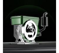 Desiumite Solar-Powered Rotating Car Air Freshener Diffuser with Simulated Vintage Engine Design, ABS & Silicone Construction, for Fragrance Dispersion and Air Refreshing(Gardenia)