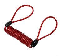Desiumite Spring Rope Wire Lock for and Motorcycle - 120cm Anti-Theft Cable with PVC Coating and Steel Core, Compatible with Disc Brakes, Helmet & Electric(Red)