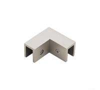 Desiumite Square Brass Shower Door Clamp 90 Degree Fixed Panel for 8-12 mm Tempered Glass with Matt Black Finish(Brushed)